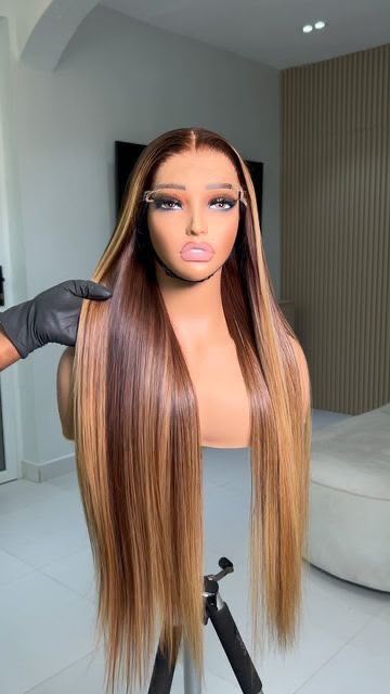 Honey Blonde Highlight Bone Straight
